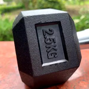 Free Weight Gym 3-100 LB 1-60 KG Set Metal Handle Cast Iron Rubber Hex Hexagon Dumbbell - Image 5