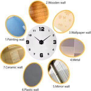 Large 3D Wall Clock DIY Creative Mirror Surface Wall Decorative Sticker Watch 40cm Frameless for Home School Office Living Room - Image 6