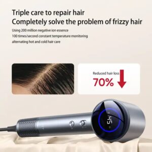 Professional Salon Light Weight High Speed Hair Blower Negative Ionic Turbo Hair Dryer - Image 4