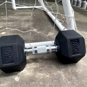 Free Weight Gym 3-100 LB 1-60 KG Set Metal Handle Cast Iron Rubber Hex Hexagon Dumbbell - Image 4