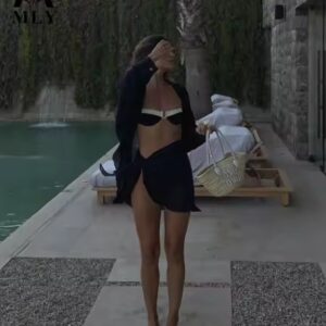 Thong Bikini Set Deep V-wire Swim Wear Luxury Swimsuit Girls Swimwear High Quality Swimwear for Women - Image 5
