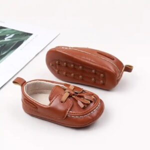 High Quality Anti-Slip Dot TPR Outsole Slip-On Dress Shoes for Boys Flat and Breathable for Spring and Autumn Seasons - Image 5