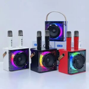 Outdoor Karaoke Small Mini Bluetooth Sound Karaoke Speaker With 2PCS Wireless Microphones - Image 6
