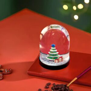 Custom 83 mm Plastic Acrylic Christmas Tree Water Globe Snow Ball Factory OEM Sequin Ornament Souvenir - Image 4