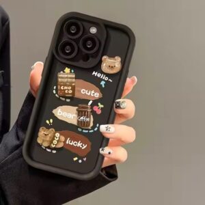 New Popular Bear Design Cute Lucky Cartoon Coffee Cup Style TPU Mobile Phone Case For Iphone 7 8 X XR XS 11 12 13 14 15 Pro Max - Image 7