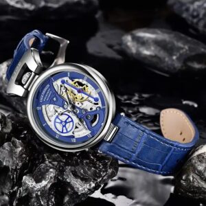LIGE 89105 Fashion Casual Sport Quartz Leather Strap Men Wristwatches Skeleton Hollow Watch Man Relogio Masculino Montre Clock - Image 5
