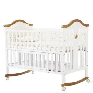 High Quality Pine Wood Multifunctional Baby Crib Luxury Newborn Swing Bed for Kids for Living Room or Hospital Use - Image 5