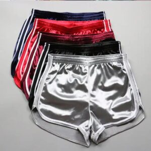 Women's Summer Sports Shorts Elastic Waist Slim Board Quick Dry Breathable Features Pattern Washed Silk Fabric - Image 5