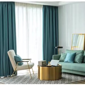 Two Sides Linen Style Blackout Curtain fabric - Image 5