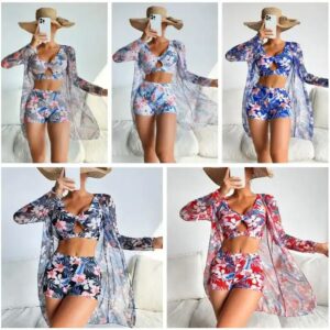 Swimwear Women Bikini Halter Neck High Waist Designer 3 Piece Sexy Swimsuits For Women 2024 - Image 4