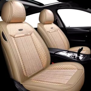 Luxury Design Polyester Leather Car Seat Cover Full Set Universal Full Covers Car Seat - Image 3