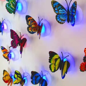 Birthday Gift Self-adhesive Colorful Kids Children Bedroom Night Lights Butterfly Night Light Butterfly Led Lamp - Image 6