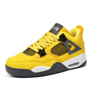 Outdoor Sport Trainers for Men Leather Upper and Mesh Insole Jogging Sneakers for Spring - Image 4
