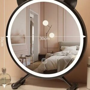 INS Desktop Mirror Kitty Design Rotating Metal Makeup Mirror - Image 7