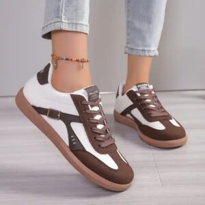 New Fashionable Round Head Lace Muffin Thick Sole Flat Single Shoes Wholesale For shoes for women new styles - Image 1