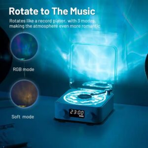 Dropship Waves Vinyl Player BT Speaker with White Noise Retro Turntable Speaker Sleep Aid Vitrola Shaped Speaker with RGB Light - Image 5