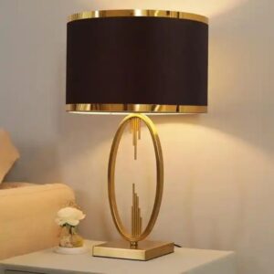 Light luxury bedroom bed metal table lamp ceramic restaurant bar atmosphere led table lamp luxury - Image 3