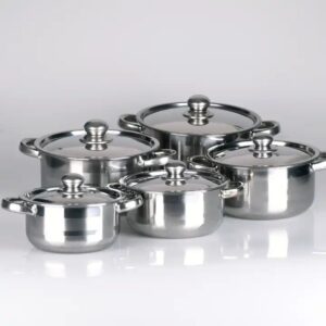 10pcs stainless steel cookware sets stainless steel cooking pots stainless steel soup pot - Image 3