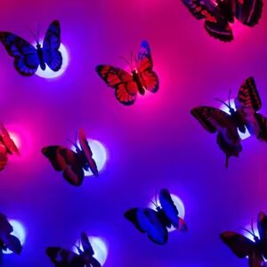 Birthday Gift Self-adhesive Colorful Kids Children Bedroom Night Lights Butterfly Night Light Butterfly Led Lamp - Image 4