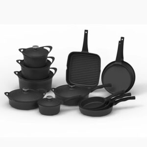 Kitchen Cookware Set, Non-Stick Aluminum Pots and Pans, High Quality, Wholesale, for Cooking - Image 5