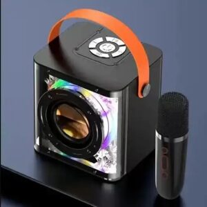 Portable Blue tooth Karaoke Speaker Mic USB Communication RGB LED Lighting High Outdoor Stereo Speakers Battery Powered Plastic - Image 6