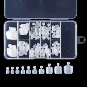 100Pcs Clear Natural False Toe Nails Tips Foot Tips Nail Art Decoration Full Cover False Toe Nails Tip - Image 5