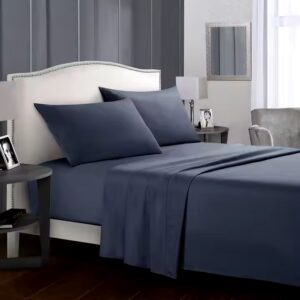 100% Cotton Percale White Flat Sheet & Pillowcase Sets Egyptian Cotton Linen Sheets - Image 6