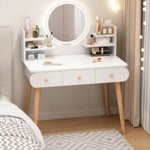 Bedroom simple modern small storage cabinet integrated small apartment internet celebrity ins style dressing table - Image 4