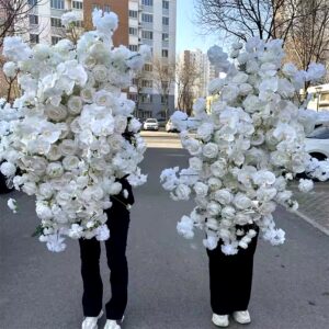 Red Artificial Roses Decorative Flower Panels for Wedding Arch Decorations - Image 7