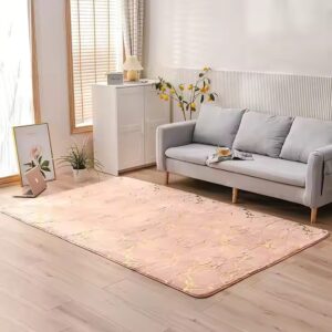 Rectangle Non-slip Rug bedroom soft Floor Carpets Living Room Sofas fur metallic rug - Image 5