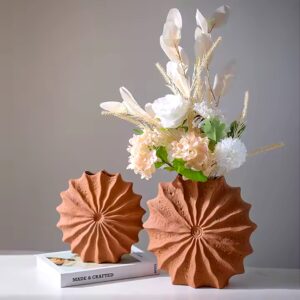 Ceramic Vase Light Luxury Terracotta Ornaments Simple Hydroponic Dry Flower Home Hotel Decoration Red Pottery - Image 3