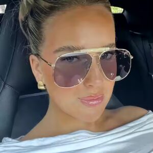 Fashion Trend Metal Toad Women Sunglasses, Latest Hot Sale UV400 Oval Women Sunglasses, Metal Trend pilot Glasses - Image 6