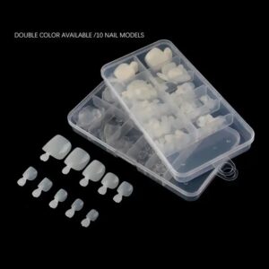 100Pcs Clear Natural False Toe Nails Tips Foot Tips Nail Art Decoration Full Cover False Toe Nails Tip - Image 4