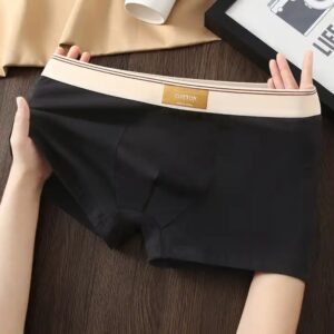 Cotton striped mid waist cotton boxers for men seamless loose men's square corner pants men boxers cotton - Image 3