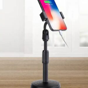 Scalable Rotating Mobile Phone Holder Tablet Stand Desk 360 Rotate for Desktop Live Streaming Overhead Shoot Video Round Base - Image 3