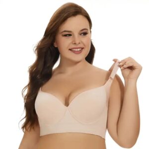 Design Push-Up Bra Body Shapewear Solid Hides Back Fat Plus Size Bras For Women Full Coverage - Image 3