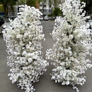 White Cherry Blossom Flower Arch for Wedding Event Entrance backdrop Decor - Image 5