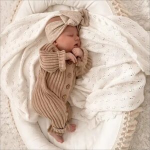 Baby autumn jumpsuit infant long sleeve button body suit rompers baby knitted jumpsuits winter - Image 7
