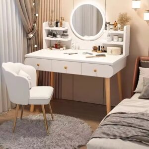 Bedroom simple modern small storage cabinet integrated small apartment internet celebrity ins style dressing table - Image 3