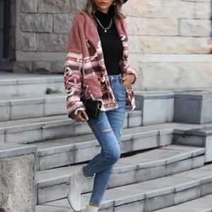Classic Women Long Sleeve Loose Zipper Hoodie Jacket Thick Warm Fur Casual Coats Ladies - Image 3