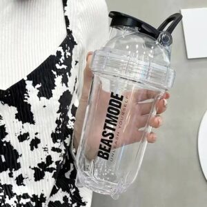 New Style 18oz Clear Tumbler Outdoor Protein Gym Shaker Bottle Smoothie Cup - Image 3