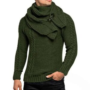 Winter New Arrivals 2024 Men Casual Warm Turtleneck Knitted Slim Full Sleeve Pullover Plus Size Sweater - Image 7