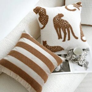 Animal Pattern Cushion Cover Living Room Sofa Decoration Pillow Ring Velvet Embroidery Luxury Backrest Pillowcase - Image 3
