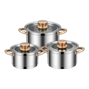 Hot Sale 12Pcs Stainless Steel Cooking Pots And Pans Nonstick Kitchen Cookware Sets Pot Set Cookware Set - Image 4