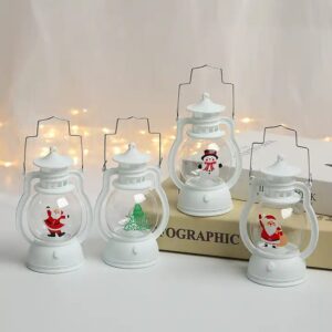 Christmas decoration lantern hand-held Santa Claus night lantern LED small lamp plastic lantern - Image 4