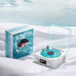 Dropship Waves Vinyl Player BT Speaker with White Noise Retro Turntable Speaker Sleep Aid Vitrola Shaped Speaker with RGB Light - Image 3