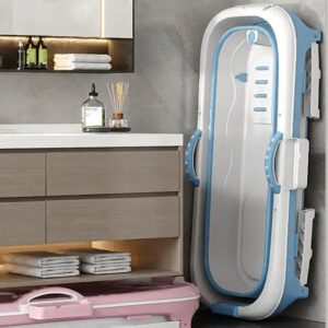 1.48m Portable Folding Bath Tub Easy To Store Foldable Bath Tub For Adults With Massage Roller - Image 3