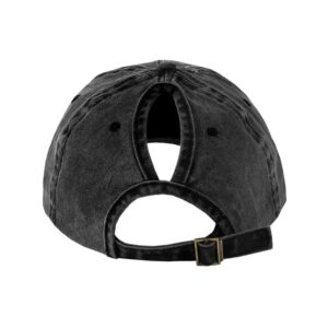 Womens Vintage Washed Distressed Baseball-Cap with High Ponytail Hole Sport Golf Hat Dad Hat - Image 5