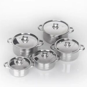 10pcs stainless steel cookware sets stainless steel cooking pots stainless steel soup pot - Image 6