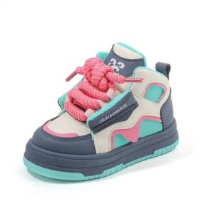 High Quality Wholesale Spring Autumn Unisex Sneakers for Baby & Children Breathable Leather Running Shoes - Image 6